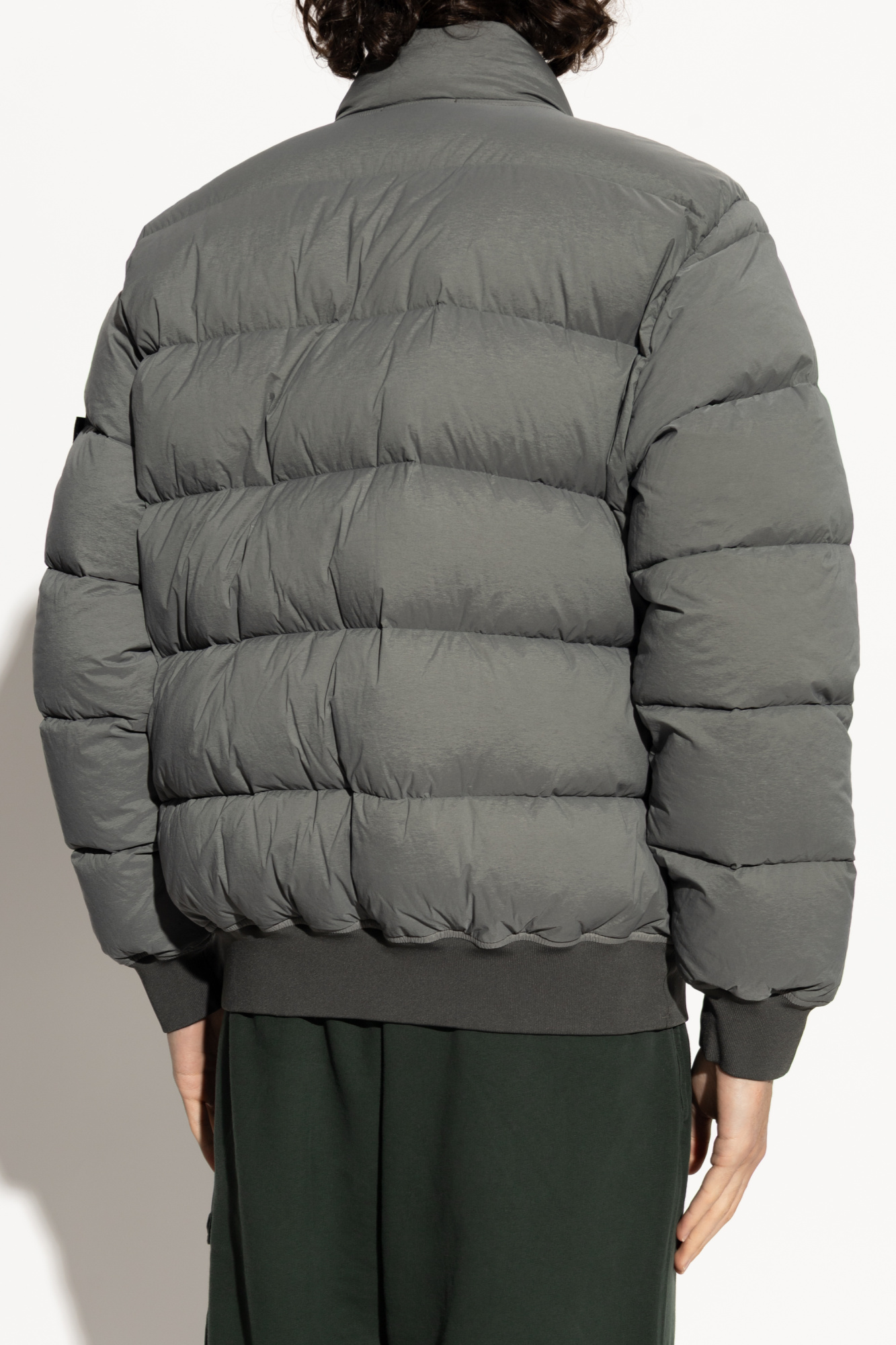 Grey Down jacket `Seamless Tunnel Nylon Down-Tc` Stone Island